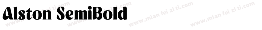 Alston SemiBold字体转换
